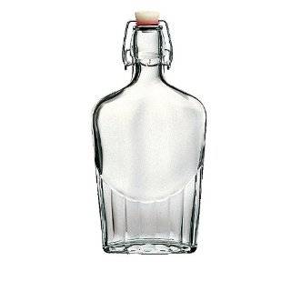 Italian Swing Top Glass Bottle Flask Approx 7 Oz Capacity  