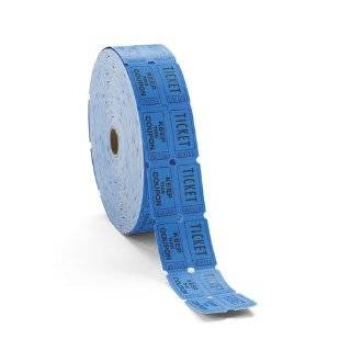   Numbered Double Ticket Roll, Blue, 2000 Tickets per Roll (PMC59004