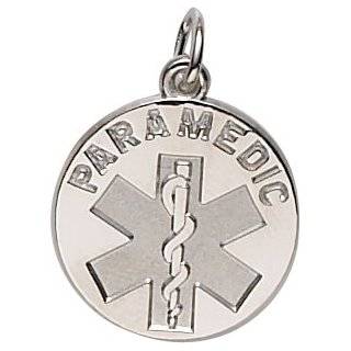   Sterling Silver One Sided Medical Paramedic Symbol Necklace Jewelry