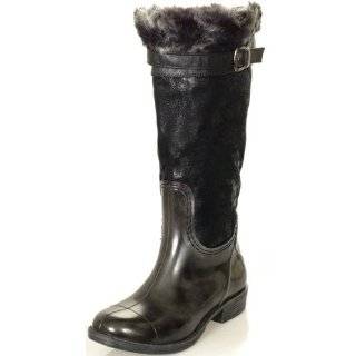  RAIN BOOTS Waterproof Winter Womens Black Boots: Shoes