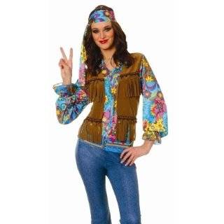 Womens 60s 70s Outfit Hippie Girl Halloween Costume