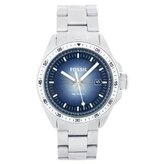 Fossil Mens AM4369 Stainless Steel Analog with Blue Dial Watch