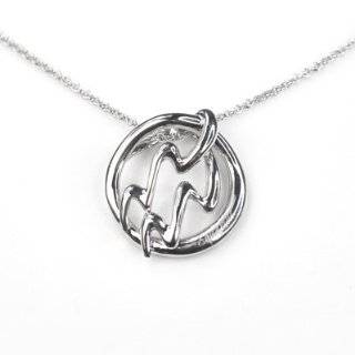   Silver Aquarius Zodiac Symbol Necklace (19 January   18 February