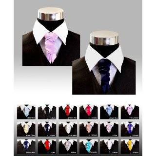  Paul Malone Pre Tied Ascot Tie Set, Ascot and Pocket 