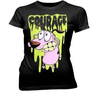 Courage the Cowardly Dog Black Juniors T shirt Tee