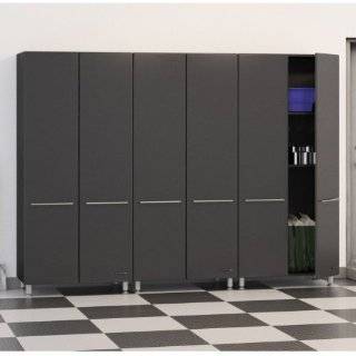Ultimate Garage 3 Piece Garage Cabinet Kit in Graphite Grey & Black