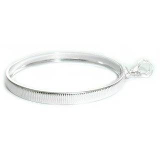 coin bezel Silver Round Sterling Silver Plain 39 mm