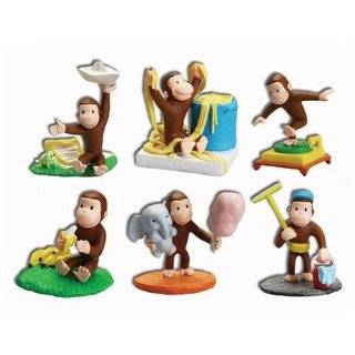 Curious George Buildable Mini Figures Set of 6 Capusle Toys