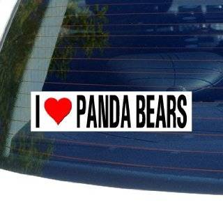 Love Heart PANDA BEARS   Window Bumper Sticker