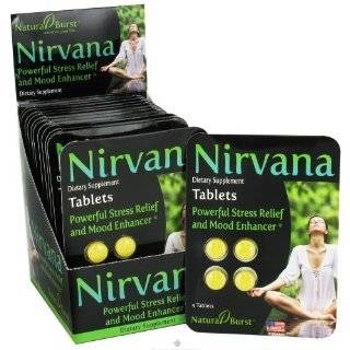   Burst   Nirvana Powerful Stress Relief and Mood Enhancer   4 Tablets