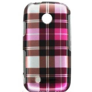 Plaid Hot Pink Protector Case for LG Cosmos Touch VN270
