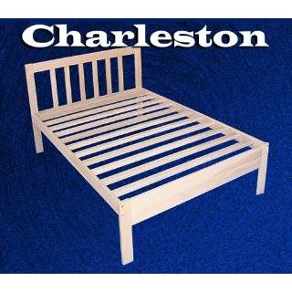 Charleston Solid Hardwood Platform Bed Frame   Twin Size