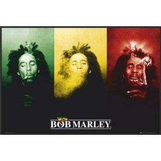   Smoking) Music Poster Print Bob Marley (3 Faces, Smoking) Music Poster