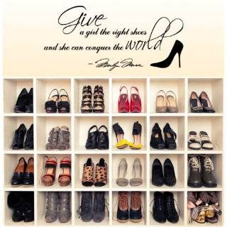   Shoes.Conquer the World Quote Wall Decal Decor Large Nice Sticker