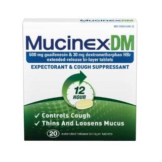 Mucinex DM Expectorant & Cough Suppressant, Cough & Chest Congestion 