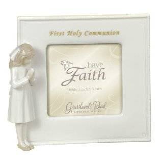 Grasslands Road Have Faith Girl First Holy Communion Porcelain Frame 