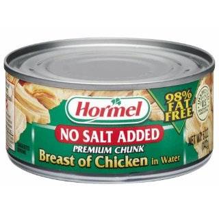 Hormel Chunk Breast of Chicken, No Salt Added, 5 Ounce Cans (Pack of 
