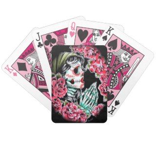 Dia De Los Muertos Sugar Skull Tattoo Flash Bicycle Playing Cards
