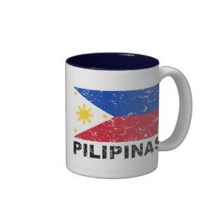 Philippines Flag Vintage Mugs
