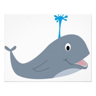 Whimsical cartoon whale t shirts and gifts custom invite