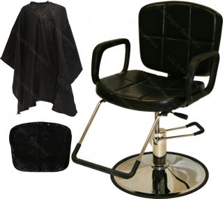 Reclining Hydraulic Barber Chair Mat Styling Station Bowl Beauty Salon Equipment