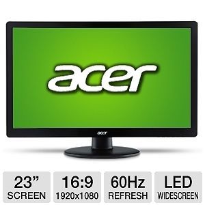 Acer s S230HL Abii 23" Widescreen LED LCD Monitor 2 HDMI Inputs Slim