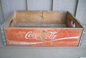 Old Vintage Wooden Coca Cola Coke Soda Bottle Open Crate Bottle Carrier Tool