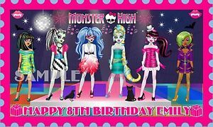 Monster High Frosting Sheet Edible Cake Topper Image Decorations