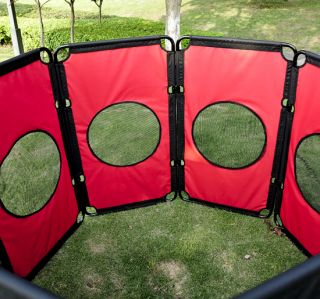 New Large Folding Soft Pet Playpen Exercise Cage Dog Pen Puppy Kennel Black Red
