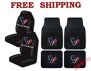 Nfl Houston Texans Car Truck All Weather Rubber Floor Mats Seat Covers