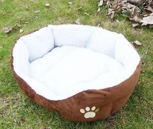 Hot Sale Brown Pet Dog Puppy Cat Soft Fleece Warm Bed House Plush Cozy Nest Mat