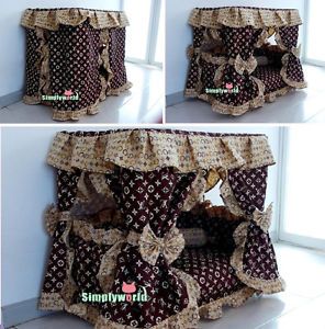Auction Gorgeous Brand Print Handmade Princess Pet Dog Cat Bed House Sz Small