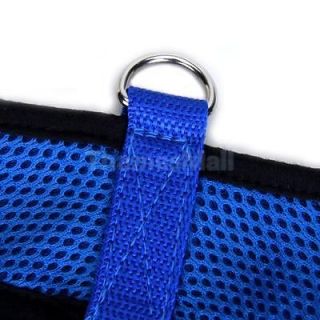 Pet Dog Puppy Blue Soft Mesh Harness Clothes w Adjustable Chest Belt Size S