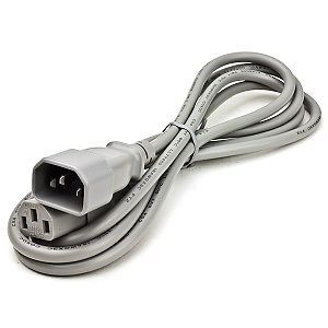 6' Standard Computer Power Cord Extension Cable Gray