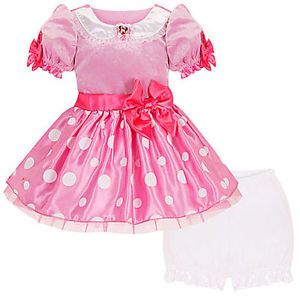 Disney Store Minnie Mouse Pink Costume Toddler Baby Girls 12 18 Months Dress New
