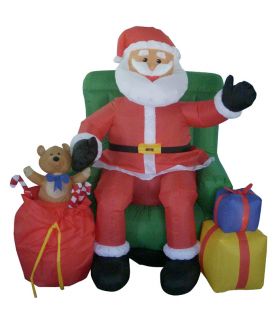 6ft Airblown Inflatable Animated Mooning Santa