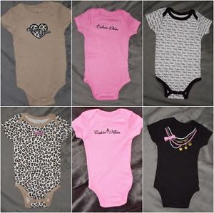 Calvin Klein One Piece Baby Girl Clothes 0 3 Months Animal Print Pink