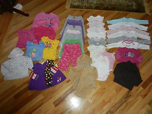 Huge 35 Piece Baby Girls Clothing Lot 6 12 Months Baby Gap Gymboree Carters