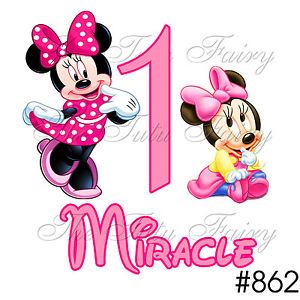Big Little Baby Minnie Mouse Birthday Personalized Shirt Name Age 1st 2nd 3rd 4T