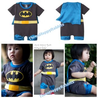 Baby Boy Halloween Spiderman Superman Batman Fancy Dress Costume Romper S025