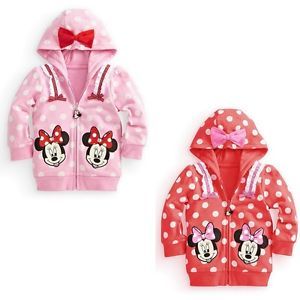Children Clothes Baby Girl Minnie Mouse Coat Outwear Top Hooded Sweater Jacket