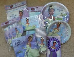 Princess And The Frog Sparkle Tiana Birthday Party Supplies Table