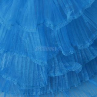 Blue Wedding Party Gown Dress Formal Attire Costume w Handbag for Barbie Doll