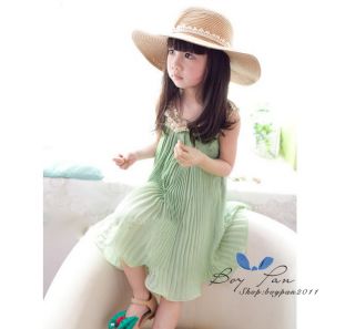Lovely Kid Toddlers Girls Princess Sleeveless Chiffon Tutu Dress Sundress Style