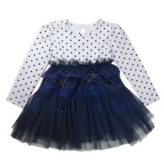 Fairy Girl Kid Polka Dots Top High Waist Tutu Party Dress Skirt Clothes Sz 2 7 Y