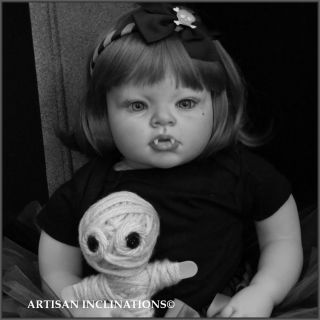 Reborn Goth OOAK Vampire Girl Toddler Arianna Twilight Redhead Gothic Holloween
