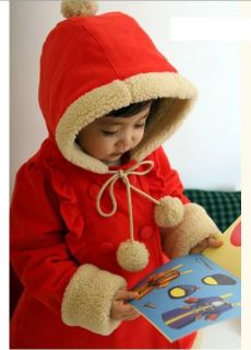 Baby Boy Girls Thermal Winter Cotton Fleece Christmas Outfit Coat Pant Hat 3pcs