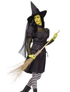 Gothic Adult Sexy Women Wicked Witch Costume Cosplay Fancy Dress Halloween Party