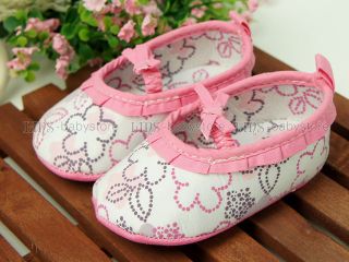 New Toddler Baby Girl Pink Floral Mary Jane Shoes UK Size 1 A788