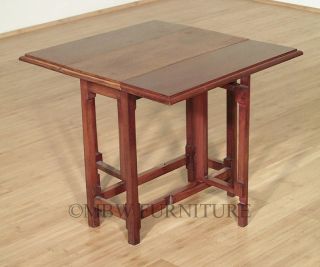 Antique English Mahogany Dropleaf Gateleg Coffee Table c1949 P09